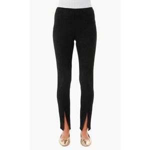 Tuckernuck Pomander Place Black Faux Suede Slit Front Sloane Pants Womens Sm New